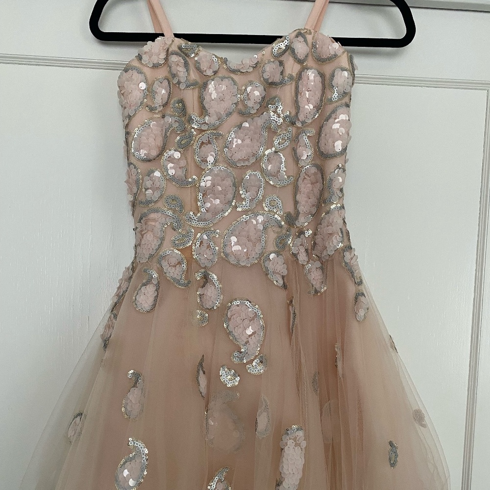 Blush prom dress